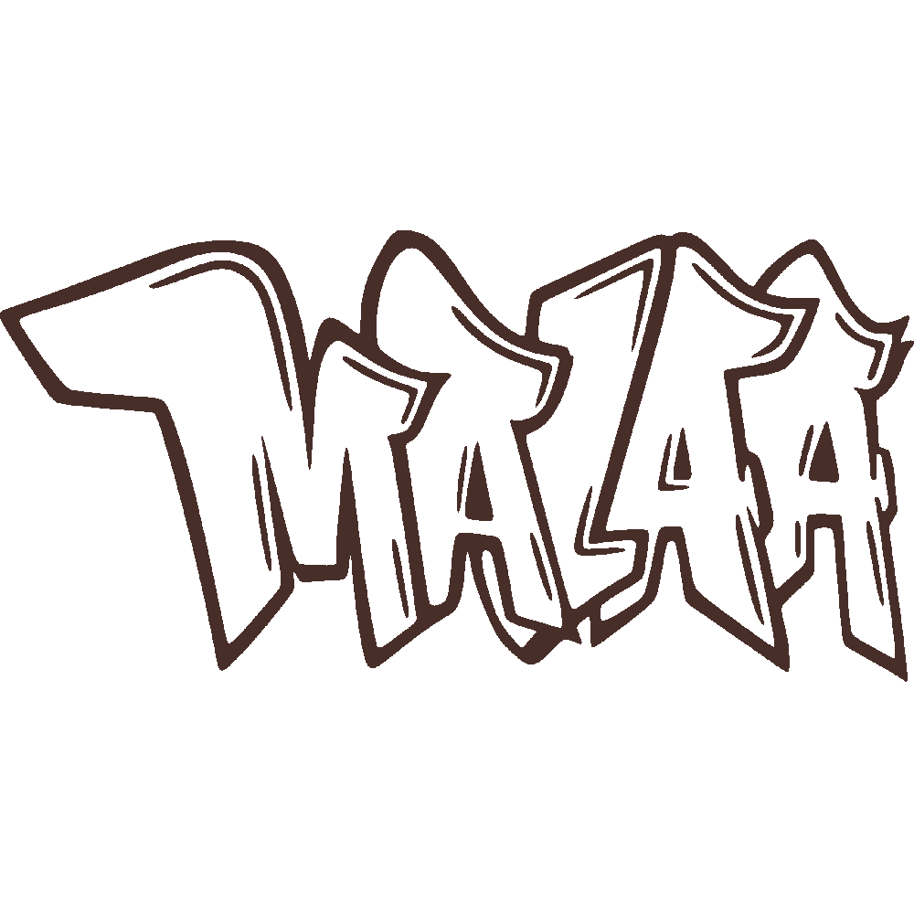 Muur sticker: aanpassing van Malaa Graffiti