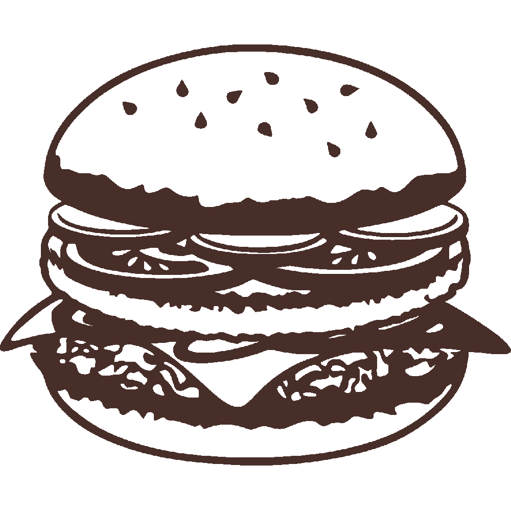 un gros tas d'autocollant hamburger sur fond blanc 3303863 Art