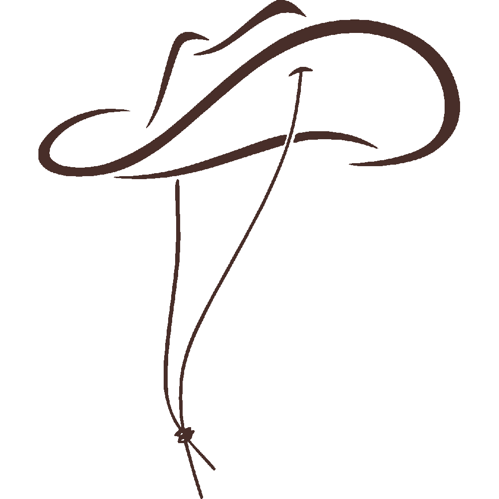 Muur sticker: aanpassing van Chapeau de Cowboy