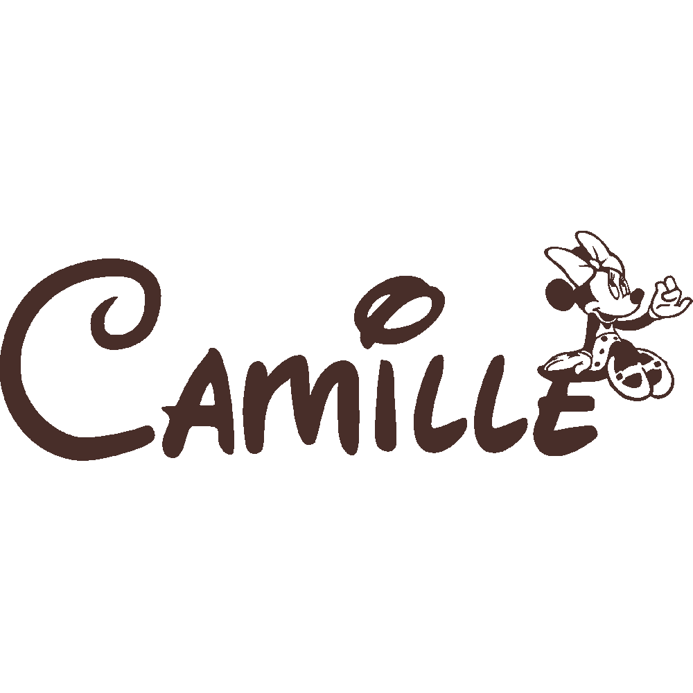 Muur sticker: aanpassing van Camille Minnie