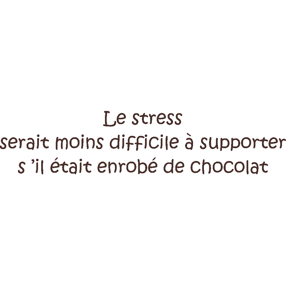 Muur sticker: aanpassing van Stress et Chocolat 3