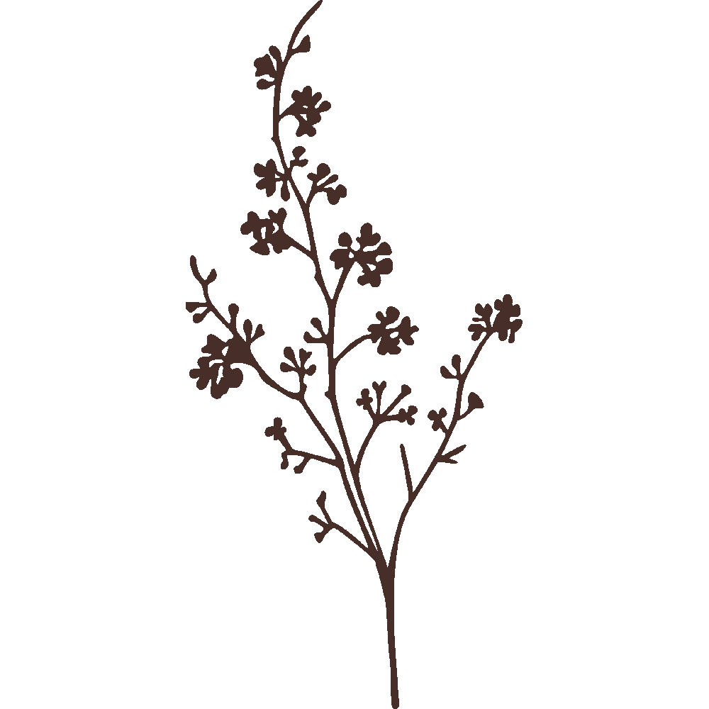 Wall sticker: customization of Branche fleurie Verticale
