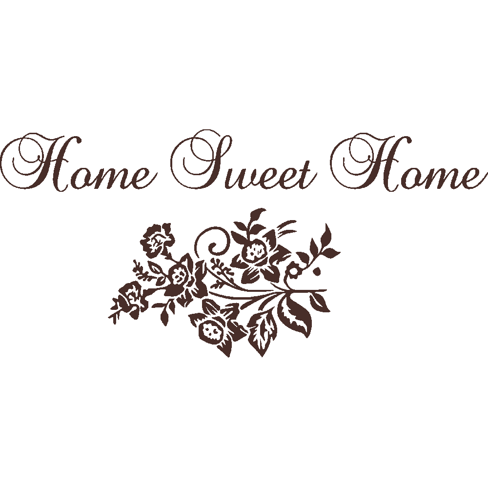 Muur sticker: aanpassing van Home Sweet Home Fleurs