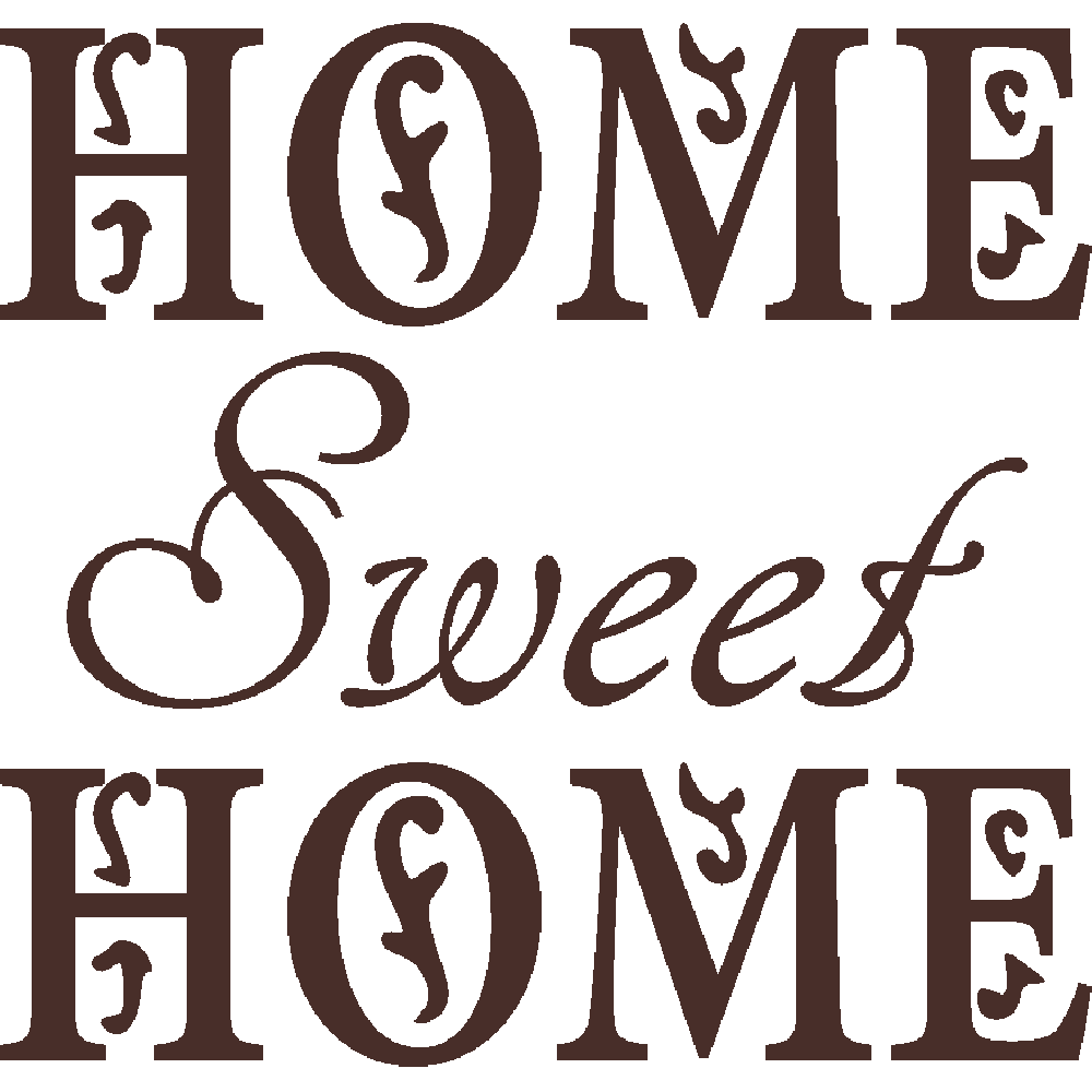Muur sticker: aanpassing van Home Sweet Home Shabby
