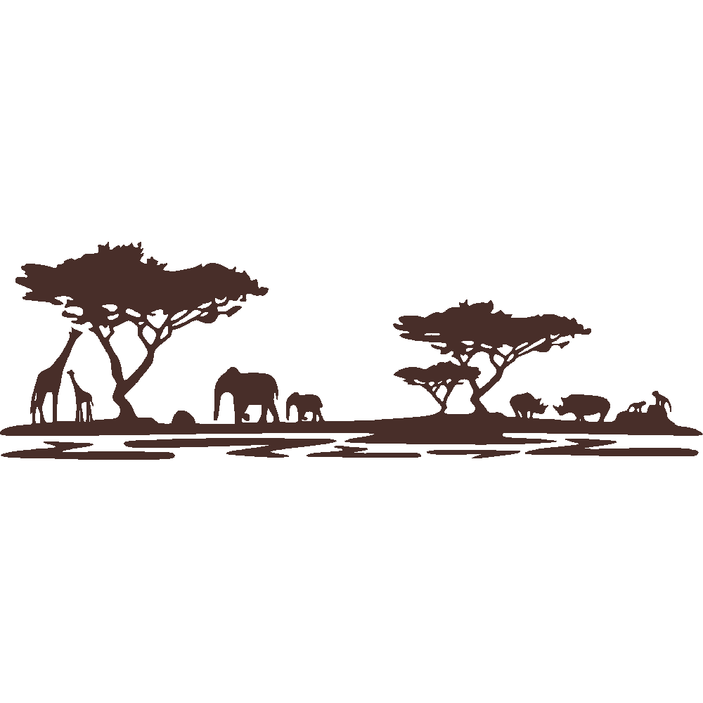 Muur sticker: aanpassing van Paysage d'Afrique