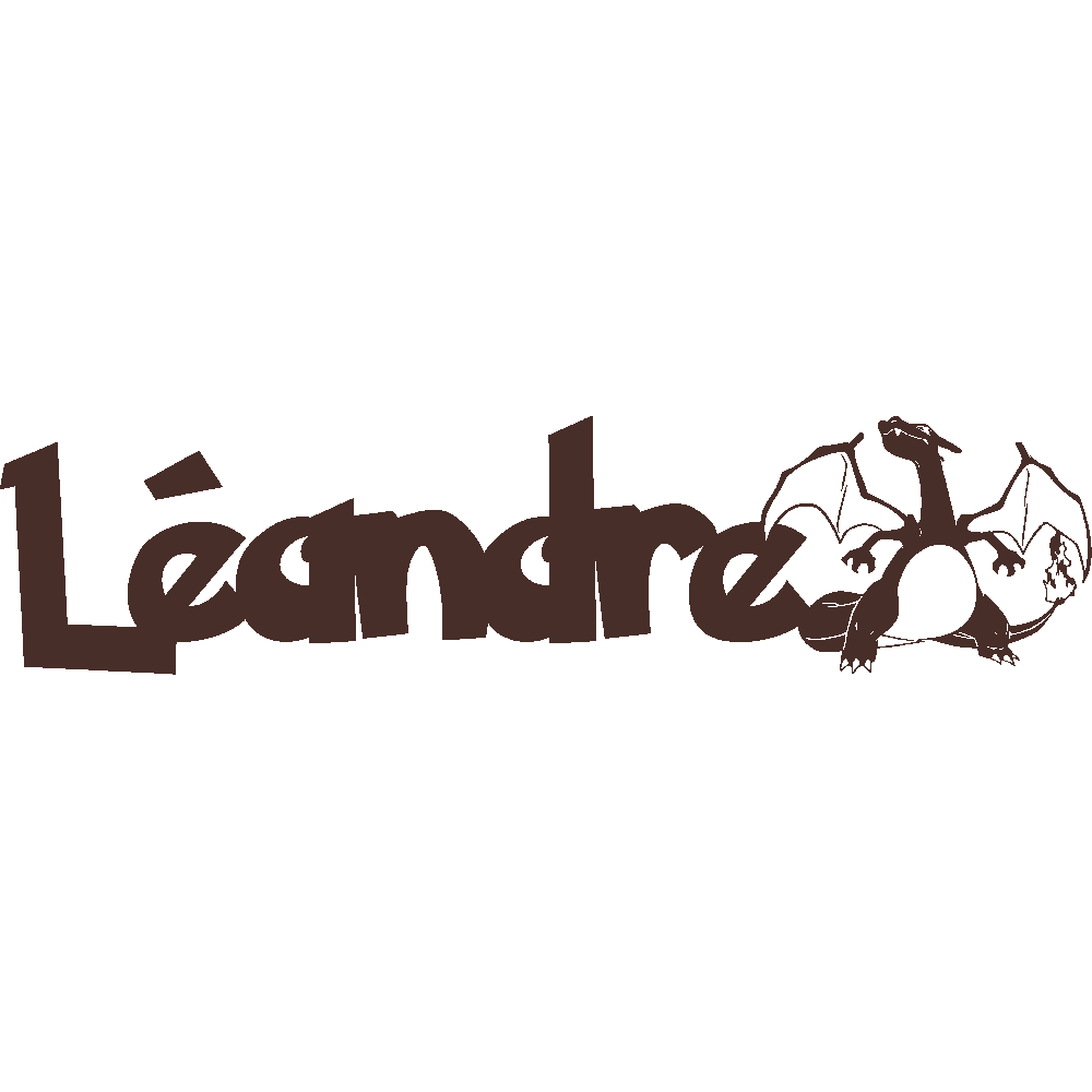 Wall sticker: customization of Landre Dracaufeu Pokemon