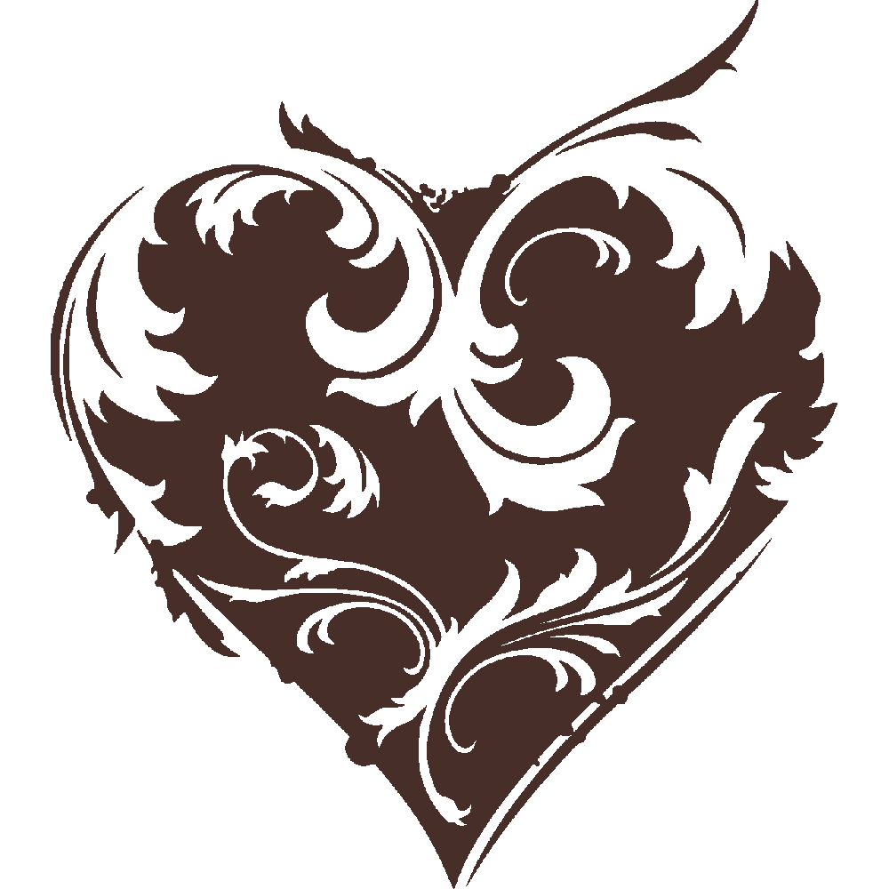 Muur sticker: aanpassing van Romantic Heart