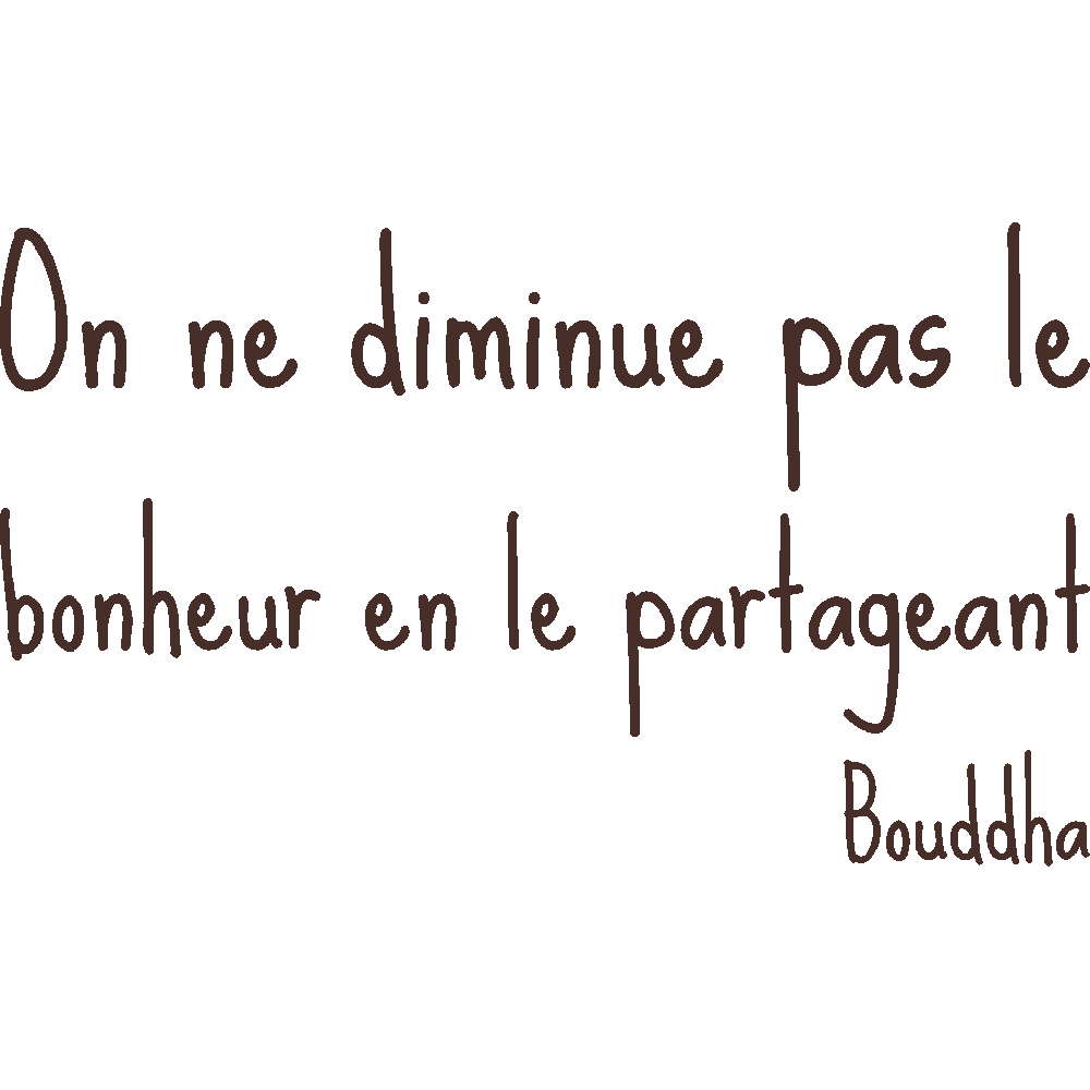 Wall sticker: customization of Bonheur - Bouddha