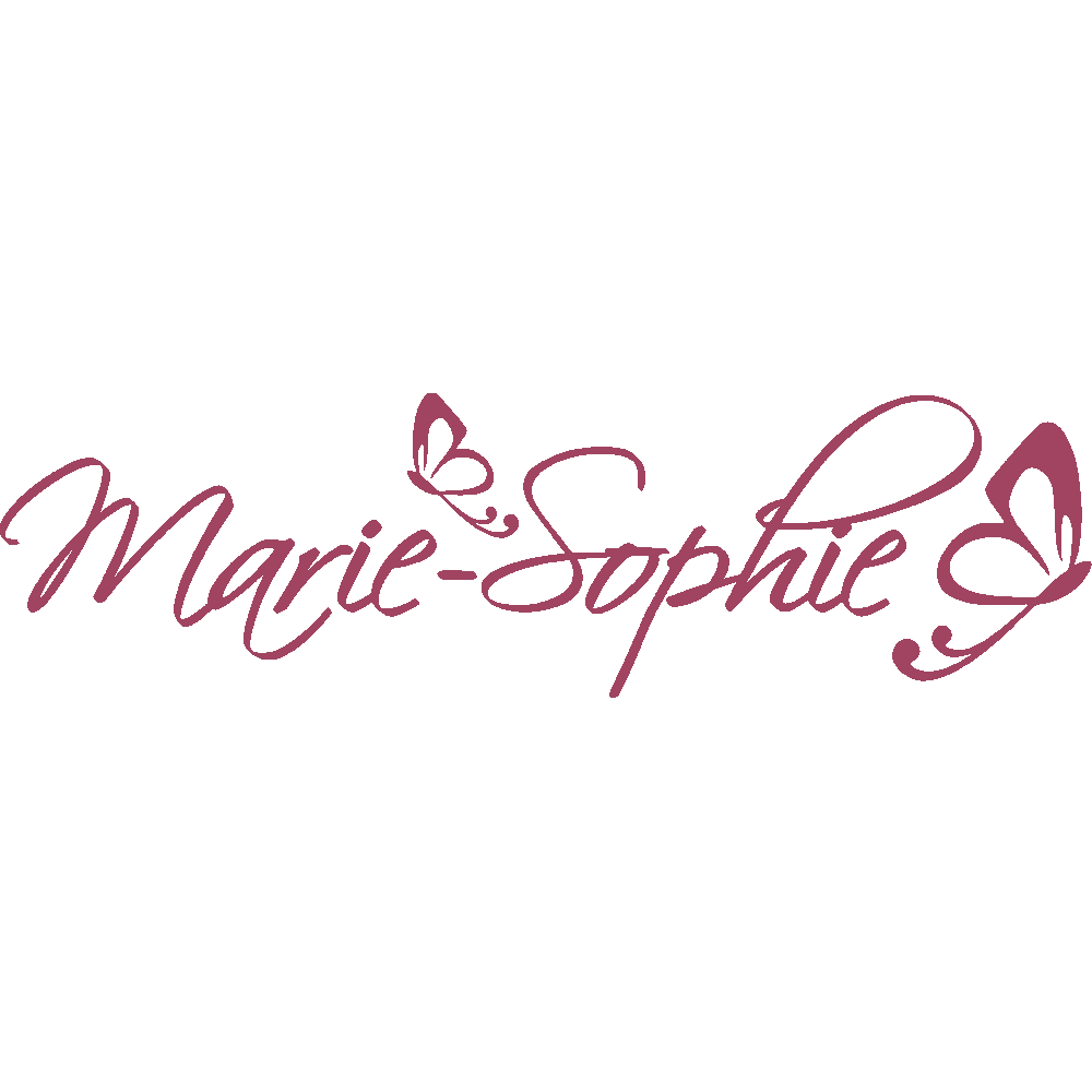 Wall sticker: customization of Marie-Sophie Papillons