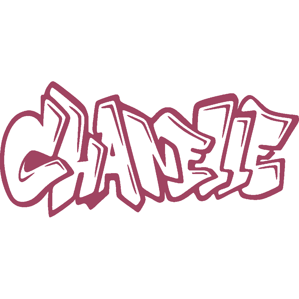 Wall sticker: customization of Chanelle Graffiti