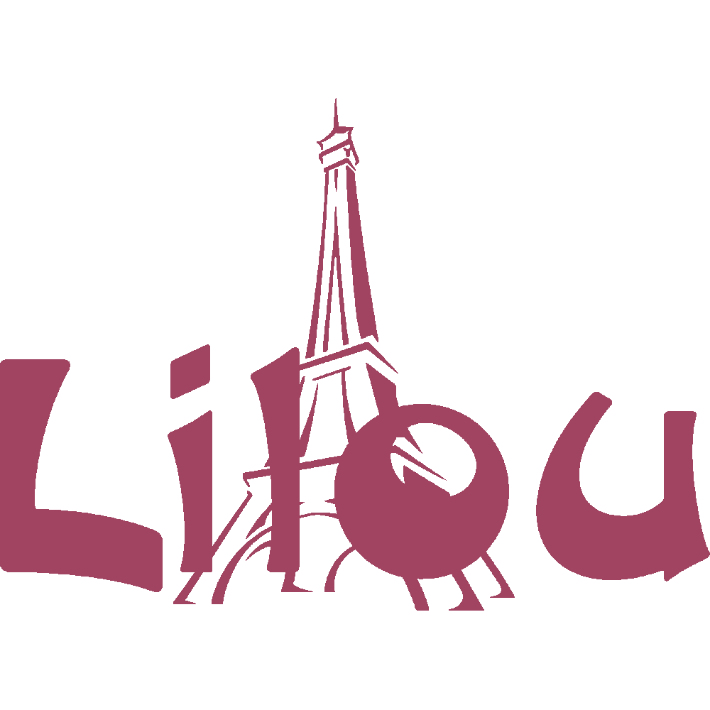 Muur sticker: aanpassing van Lilou Paris