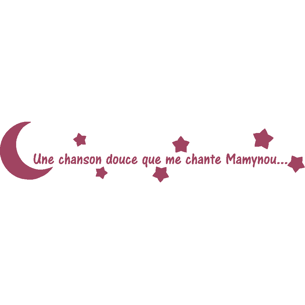 Wall sticker: customization of Une chanson douce...Mamynou
