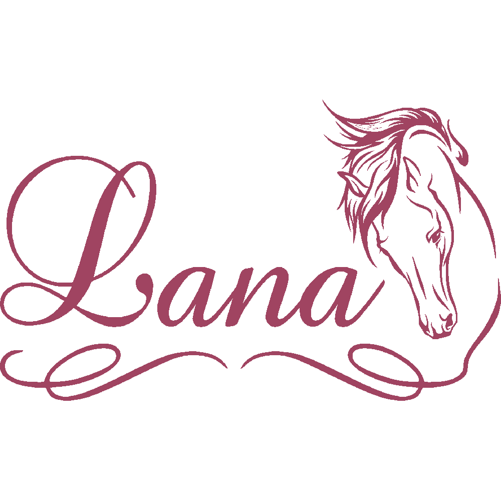 Muur sticker: aanpassing van Lana Equestre