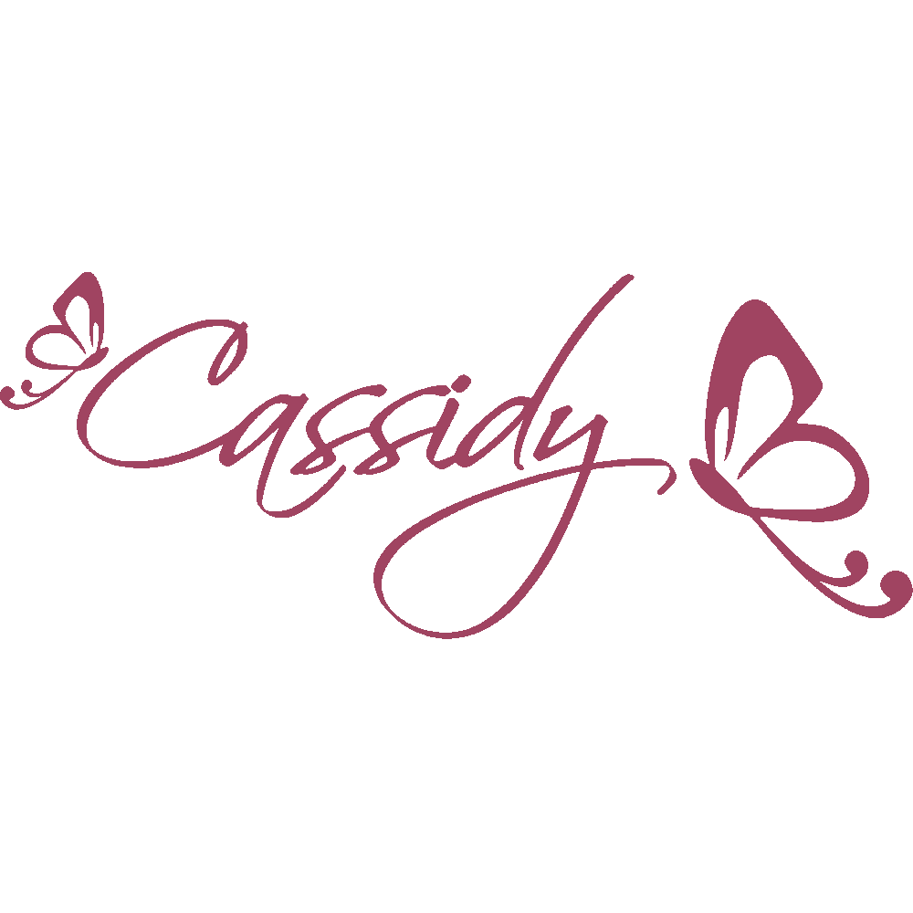 Muur sticker: aanpassing van Cassidy Papillons