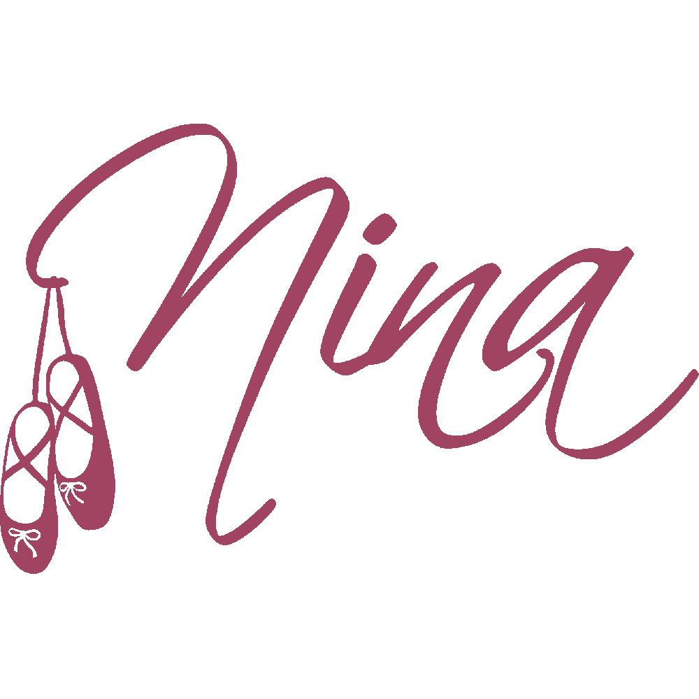 Wall sticker: customization of Nina Ballerines