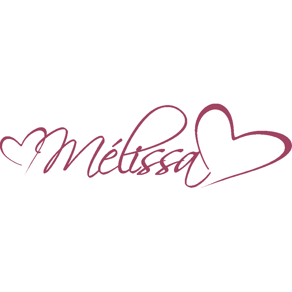 Wall sticker: customization of Mlissa Coeurs