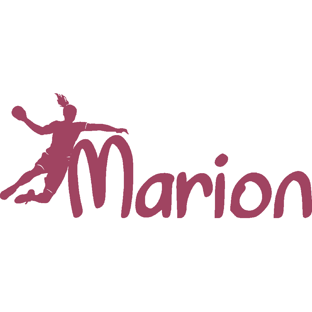 Muur sticker: aanpassing van Marion Handball