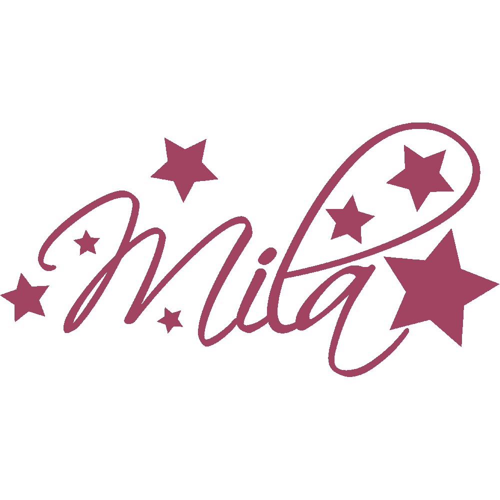 Wall sticker: customization of Mila Etoiles