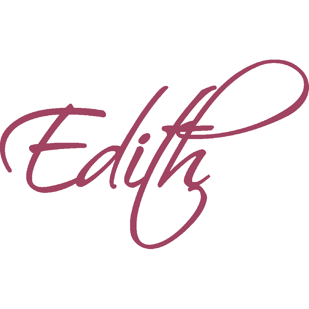 Muur sticker: aanpassing van Edith Script