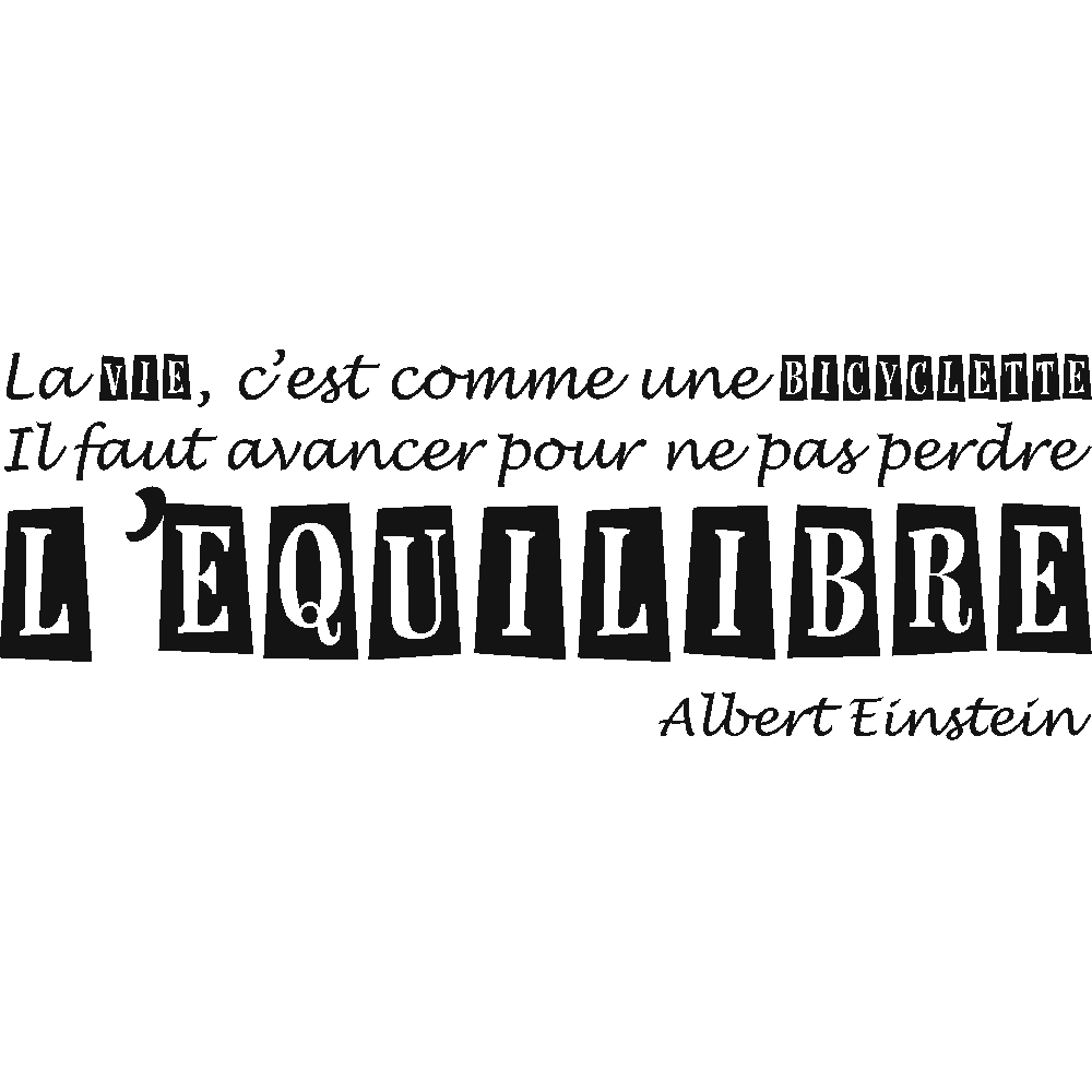 Wall sticker: customization of Equilibre - Einstein