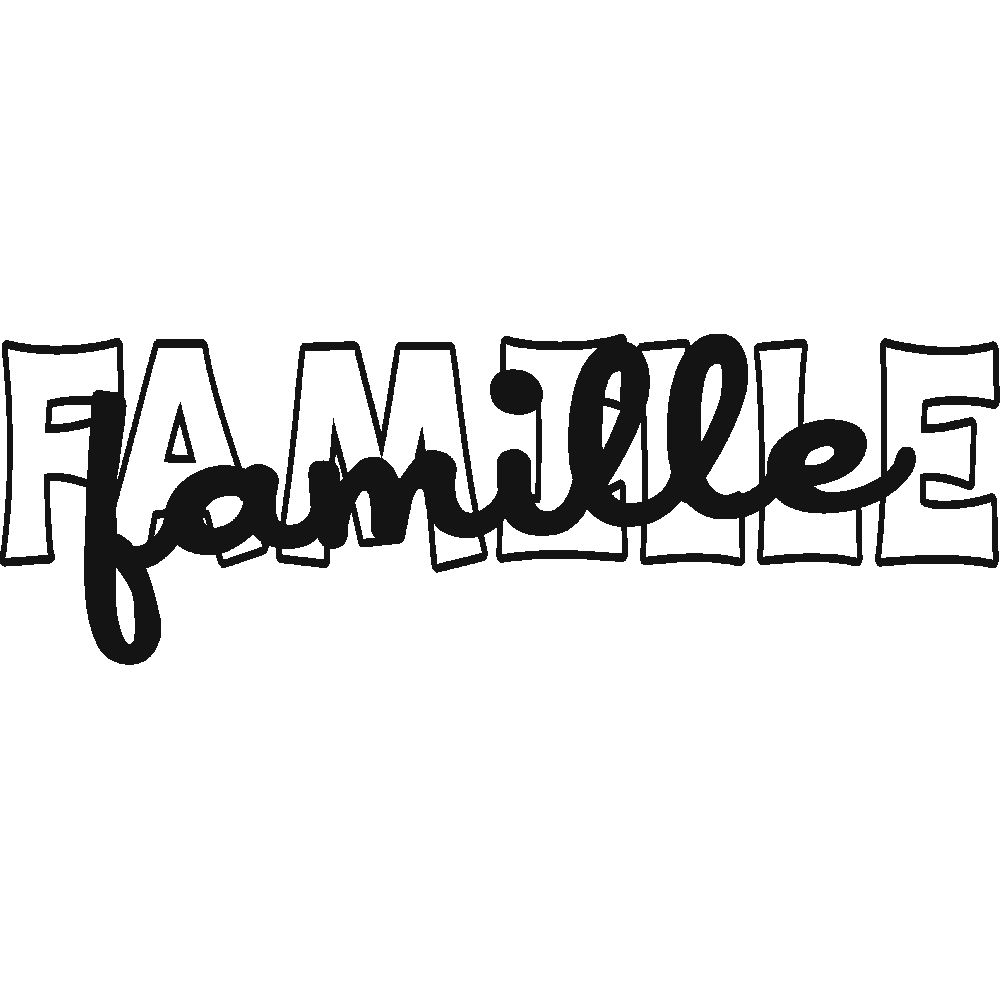 Muur sticker: aanpassing van Famille