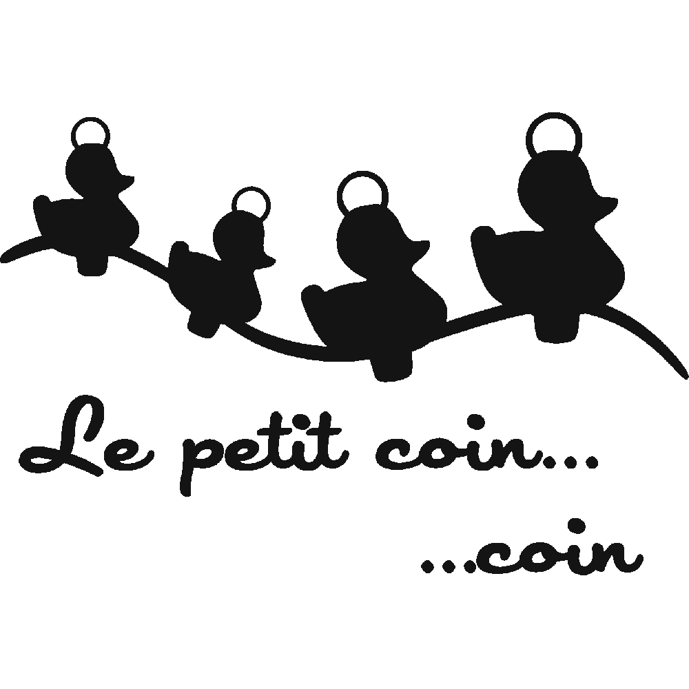 Wall sticker: customization of Le petit coin coin