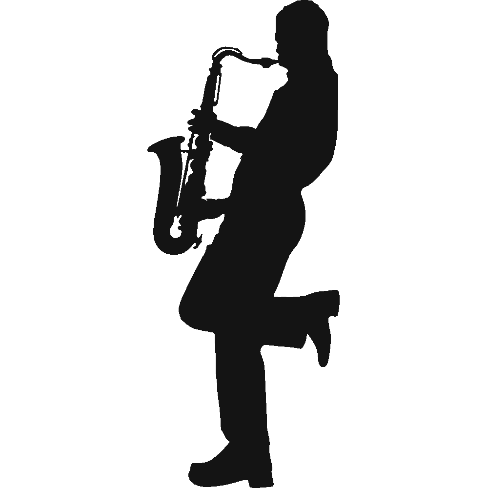 Muur sticker: aanpassing van Saxophoniste