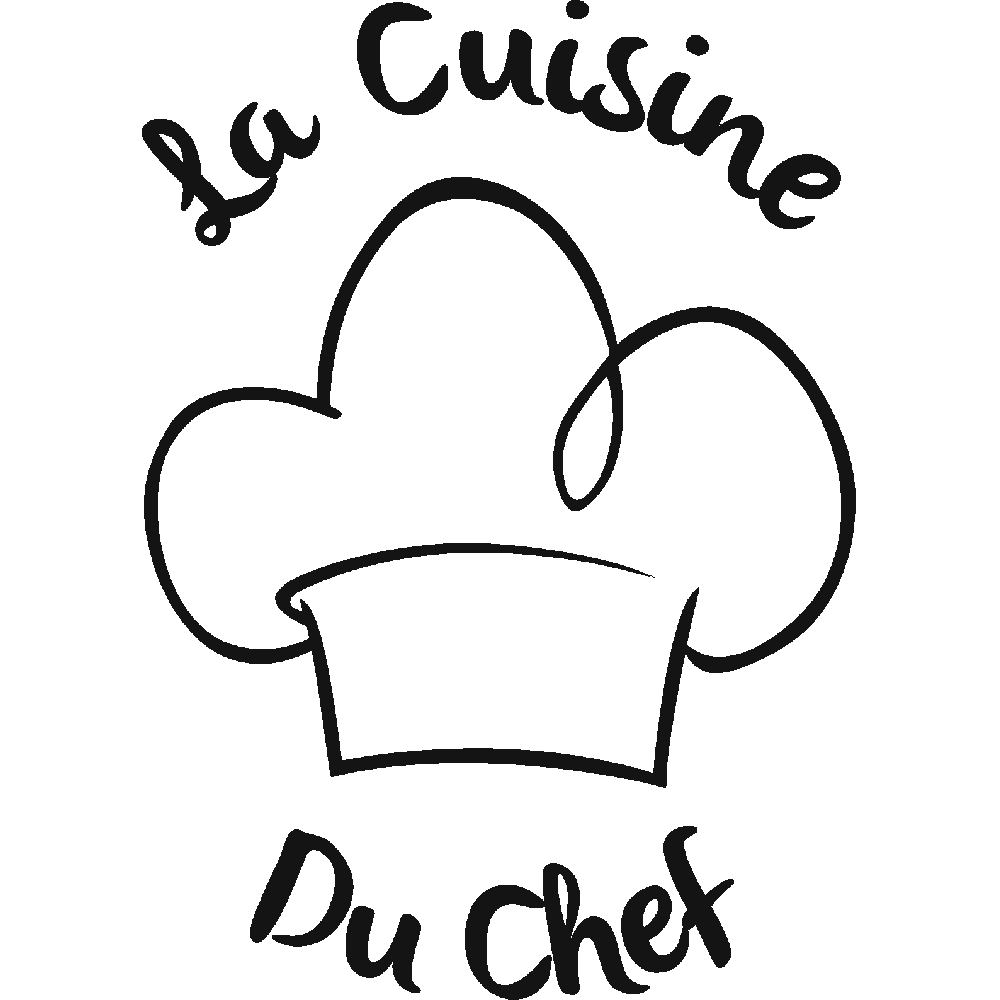 Sticker Cuisine du Chef. Autocollant Cuisine du Chef. Citation