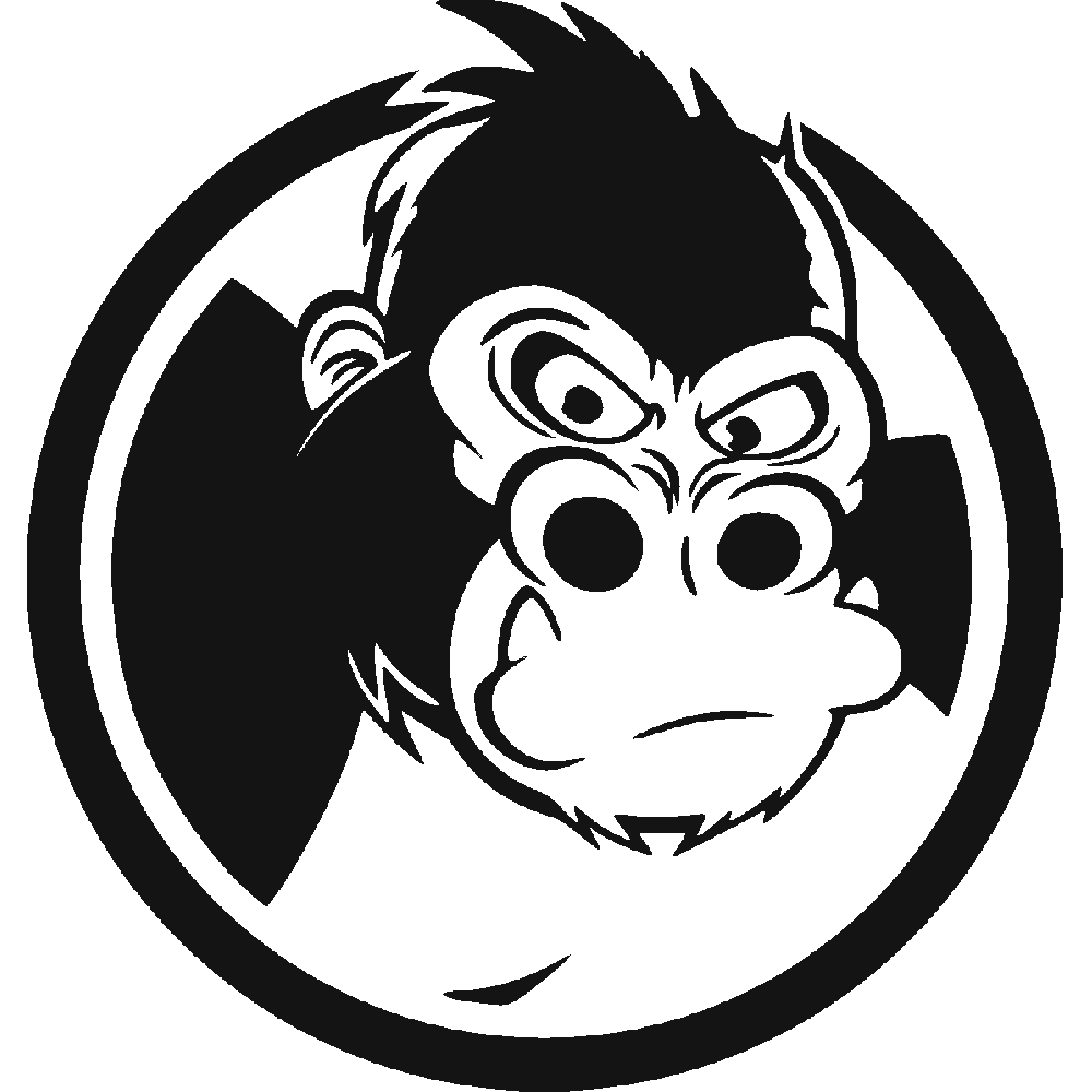 Muur sticker: aanpassing van Gorille