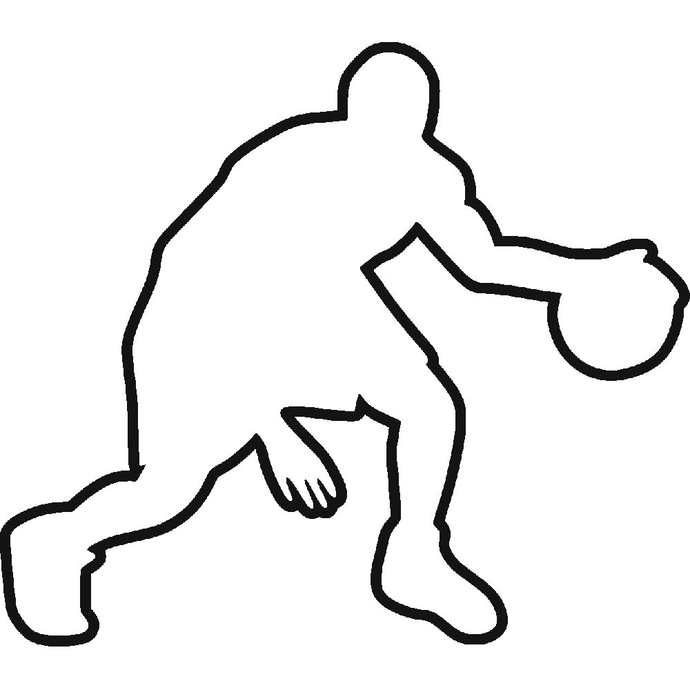Muur sticker: aanpassing van Basket Dribble Outline