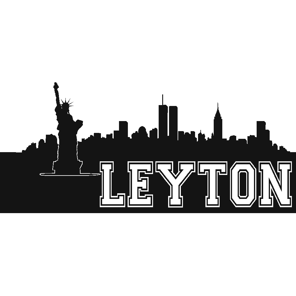 Muur sticker: aanpassing van Leyton New York