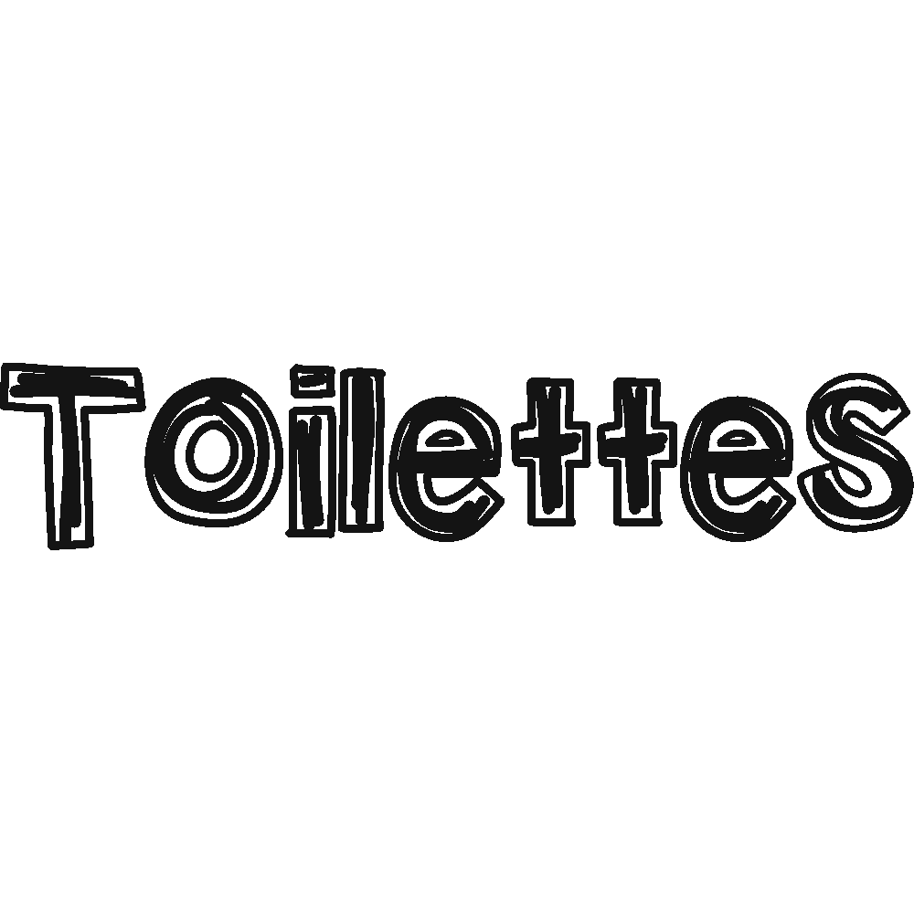 Sticker mural: personnalisation de Toilettes - Griffonnes