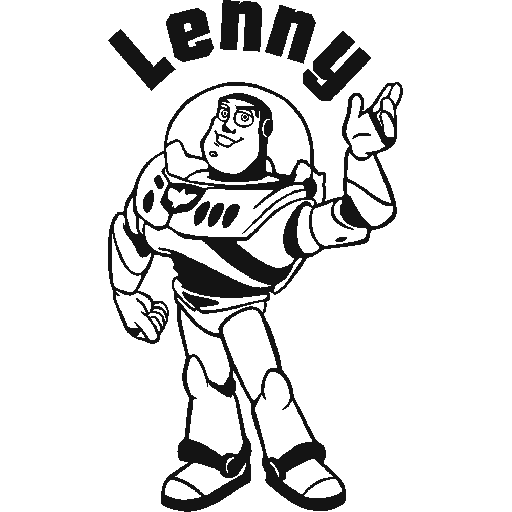 Wall sticker: customization of Lenny Buzz
