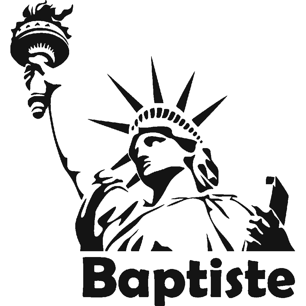 Muur sticker: aanpassing van Baptiste Liberty 2