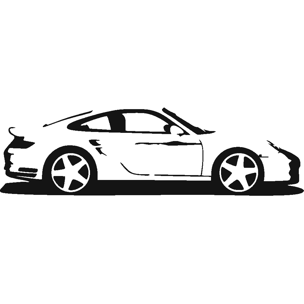 Muur sticker: aanpassing van Porsche 911