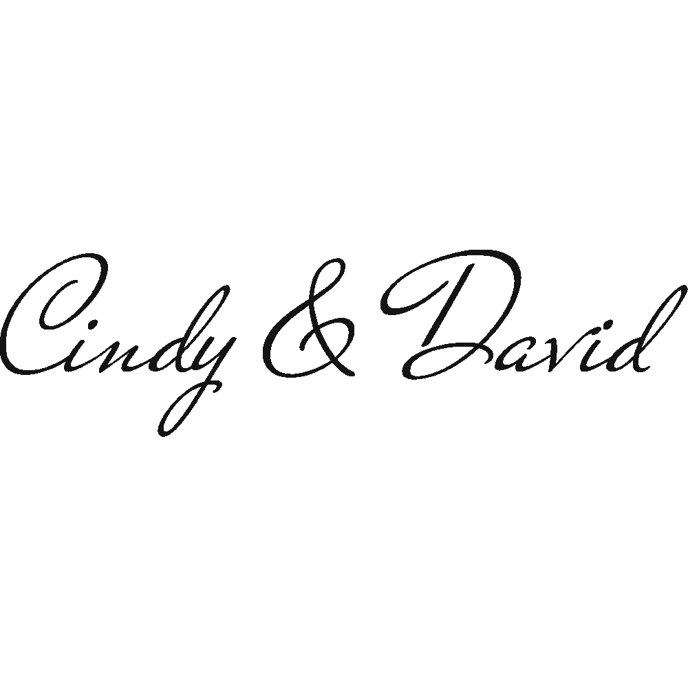 Wall sticker: customization of Cindy & David Romantique