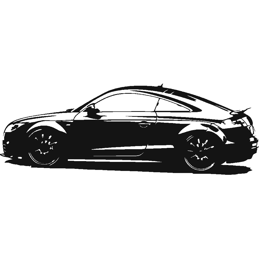 Muur sticker: aanpassing van Audi TT
