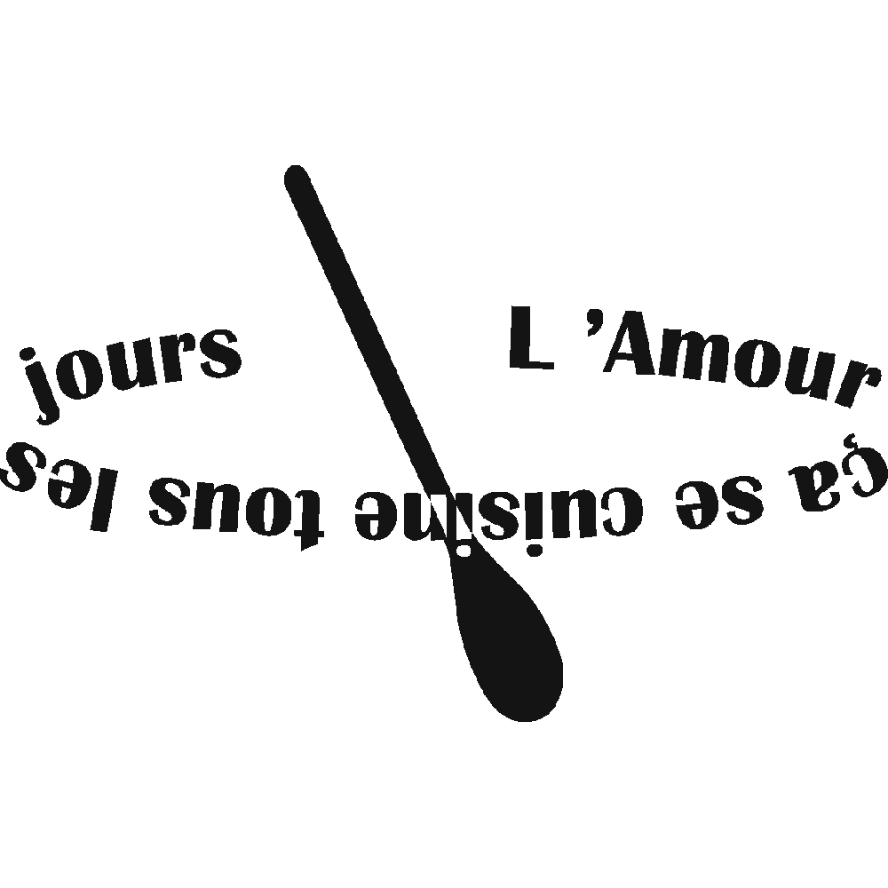 Sticker mural: personnalisation de L'Amour a se Cuisine...