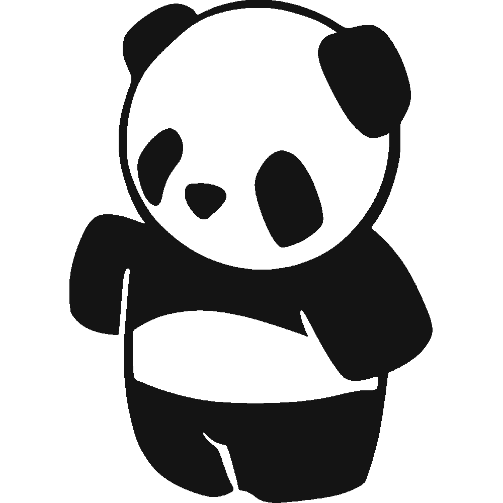 Muur sticker: aanpassing van Panda