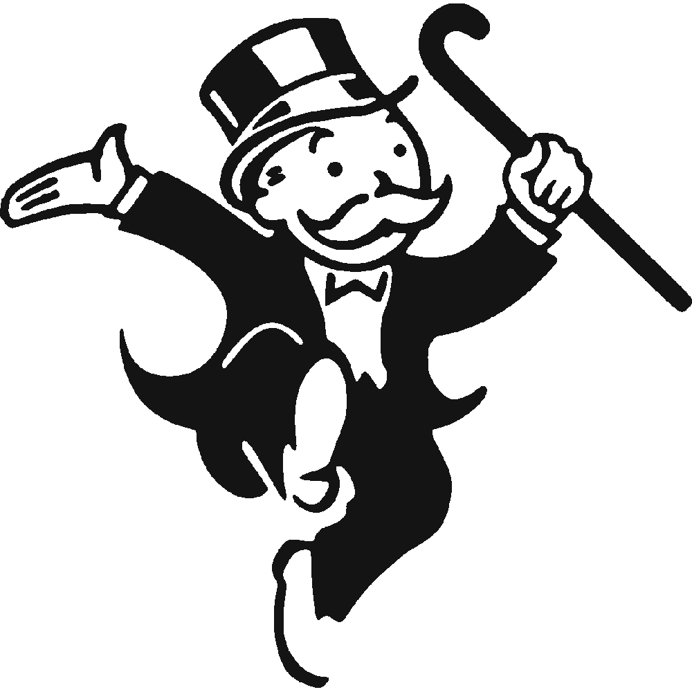 Monopoly Man Black And White Png
