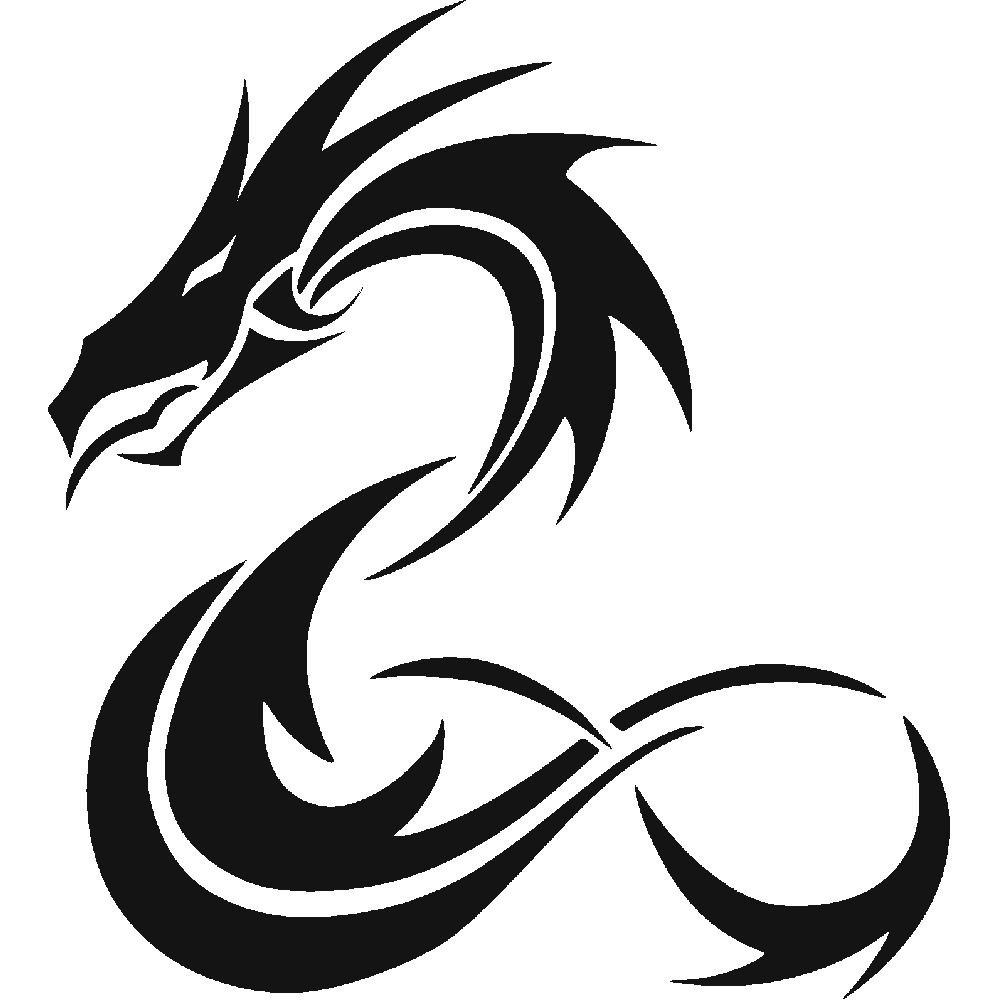 Muur sticker: aanpassing van Dragon Tribal 2