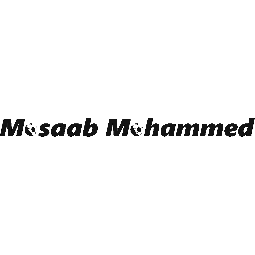 Muur sticker: aanpassing van Mosaab Mohammed Italique Foot