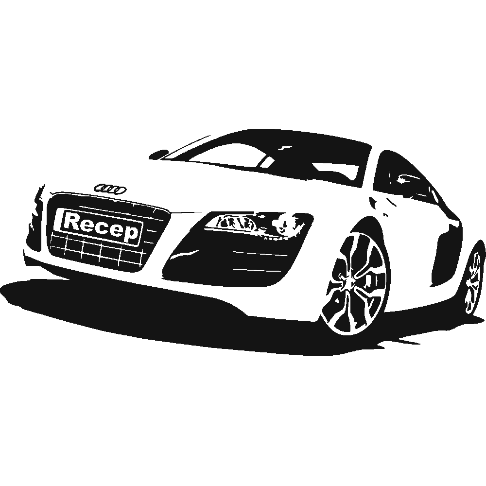 Muur sticker: aanpassing van Recep - Audi R8