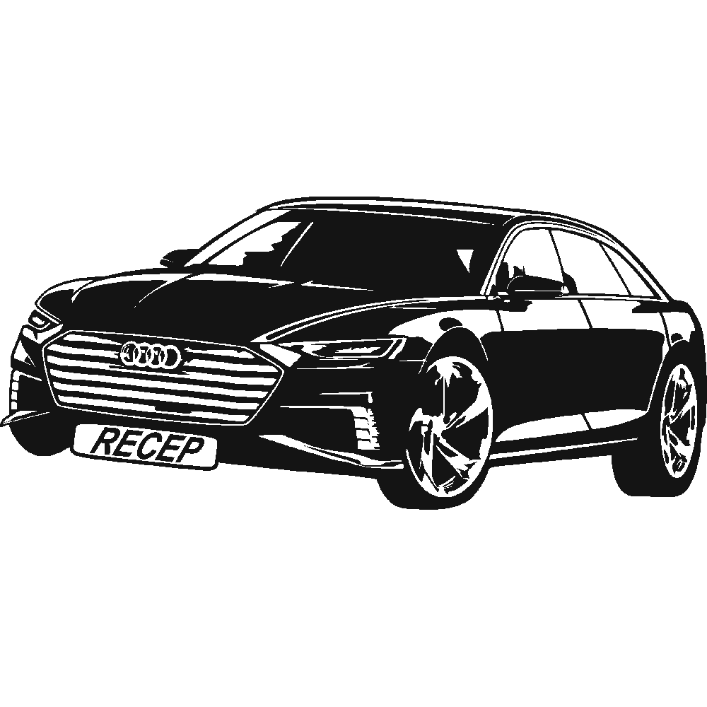 Muur sticker: aanpassing van Recep - Audi A9 prologue avant