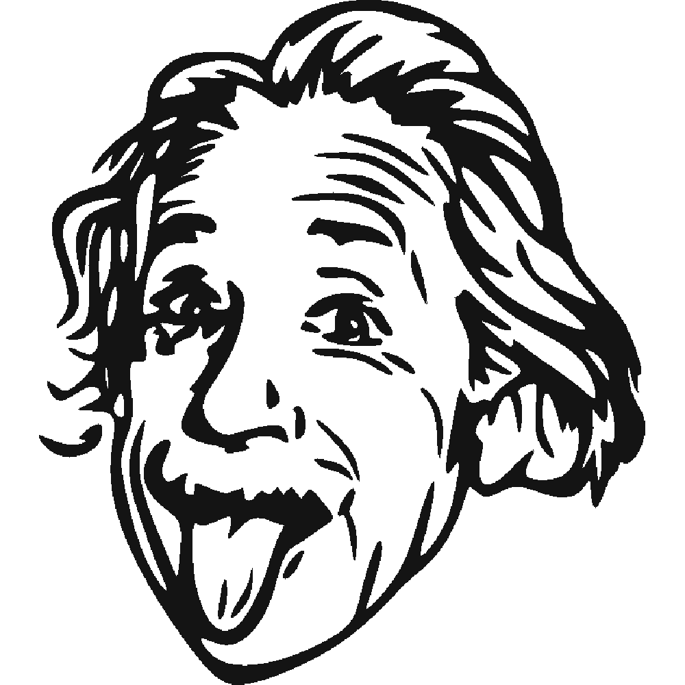 Muur sticker: aanpassing van Einstein - Langue