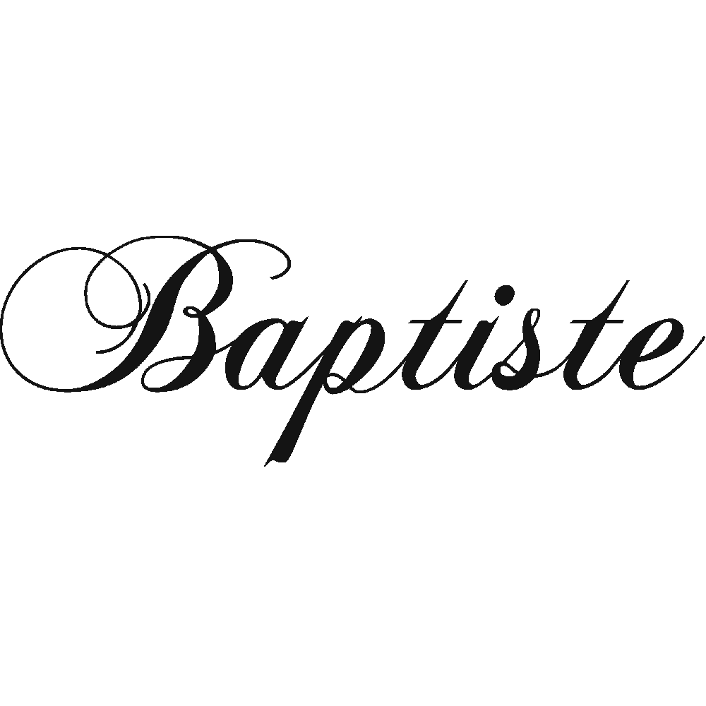 Wall sticker: customization of Baptiste Scripty