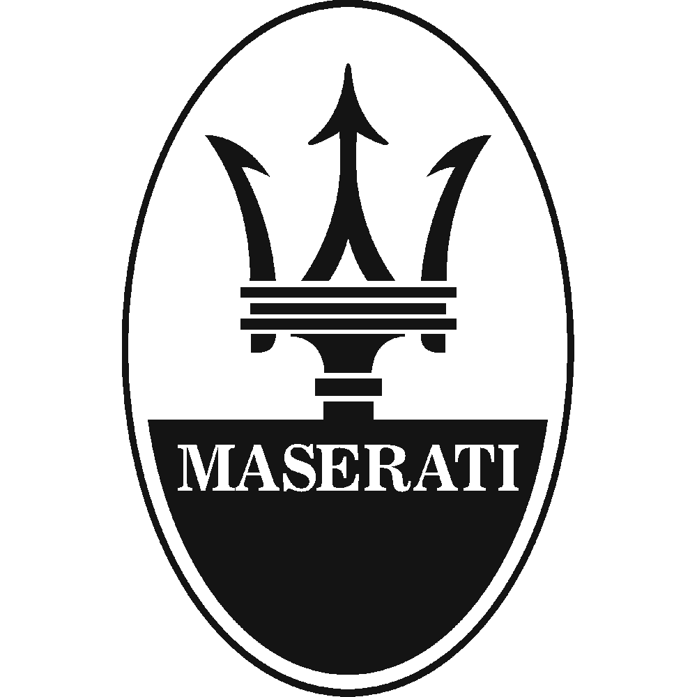 Muur sticker: aanpassing van Maserati Logo