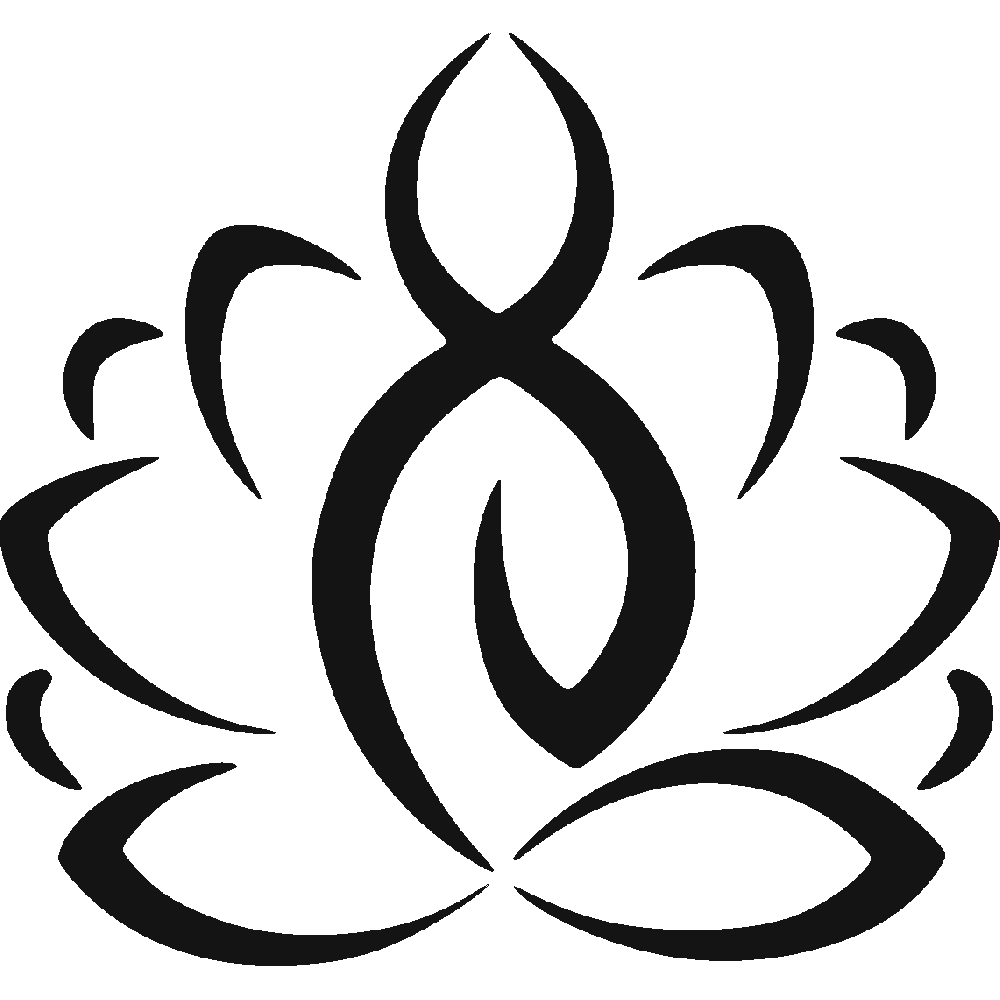 Muur sticker: aanpassing van Lotus Yoga