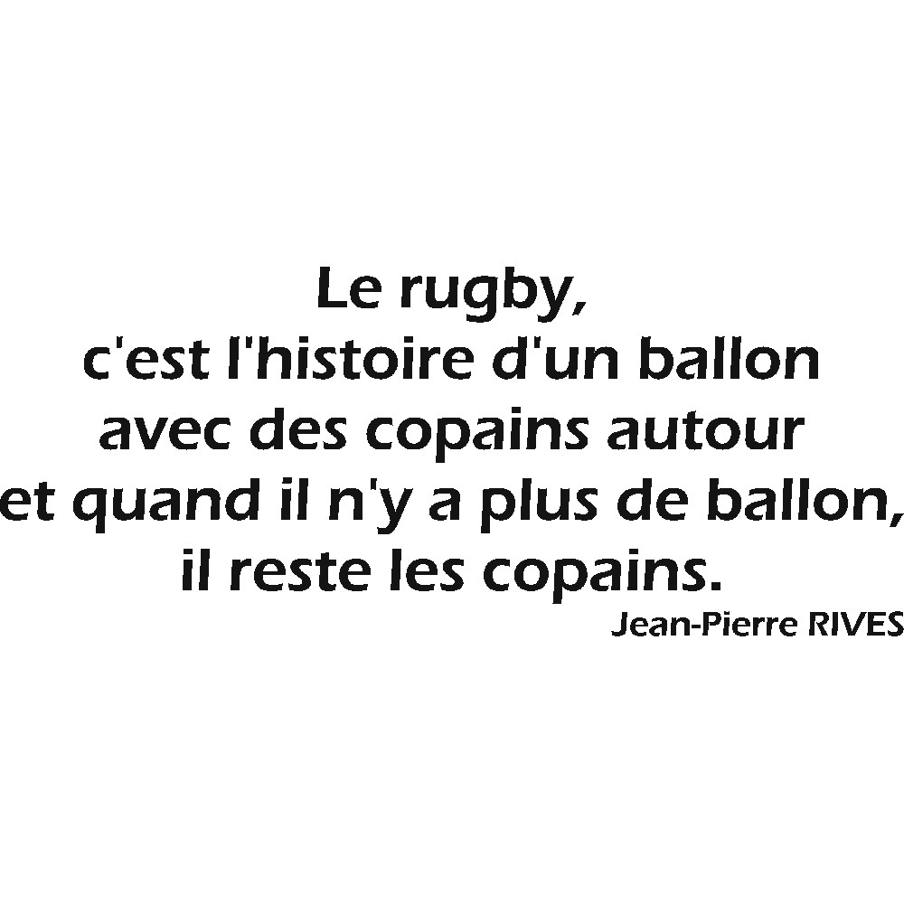 Wall sticker: customization of Le rugby