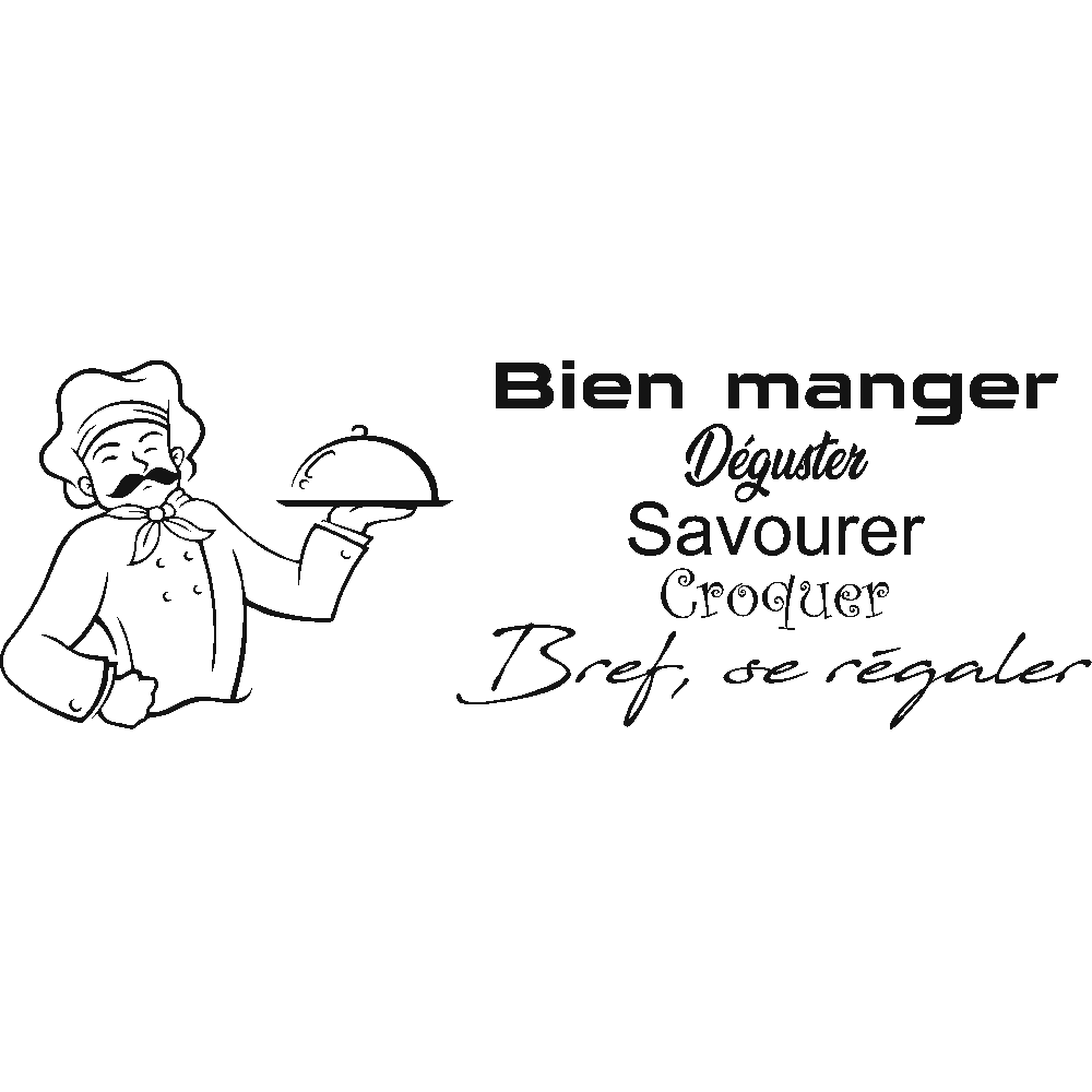 Wall sticker: customization of Bien manger